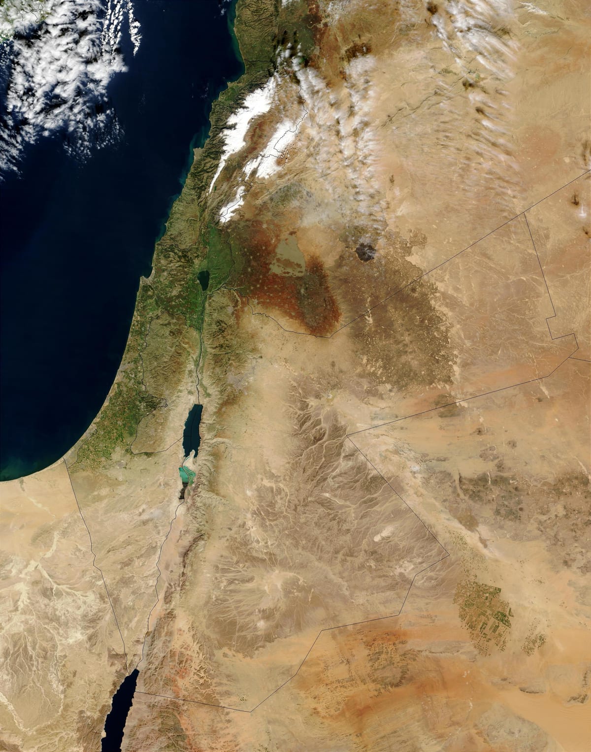 kaart van israël satelliet