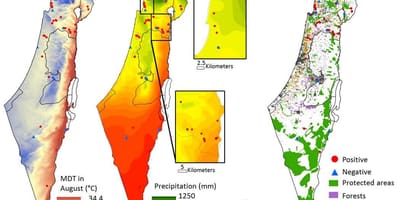 Kaart van israël klimaat