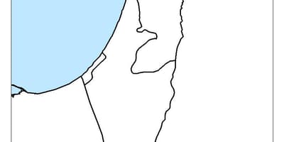 Kaart van israël leeg