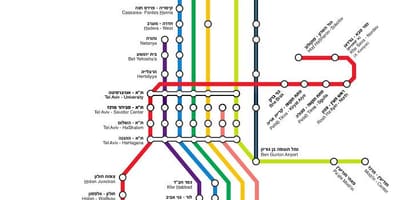 Kaart van israël trein