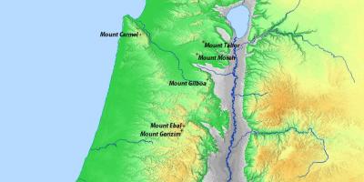 Kaart van israël bergen