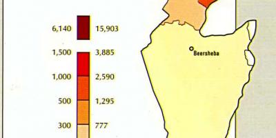 Kaart van israël bevolking