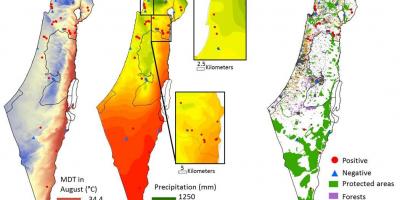 Kaart van israël klimaat