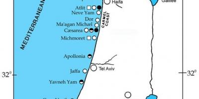 Kaart van israël poorten
