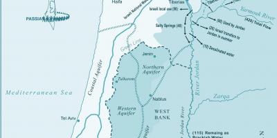 Kaart van israël rivier