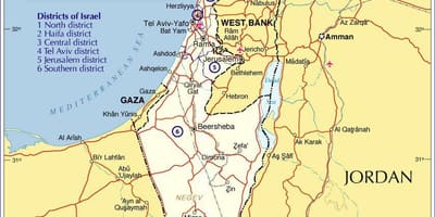 Israël regio ' s in kaart